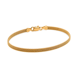 18K Gold Chain Bracelet Interlocking Links Design
