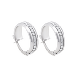18K Gold Earrings with Circular Design