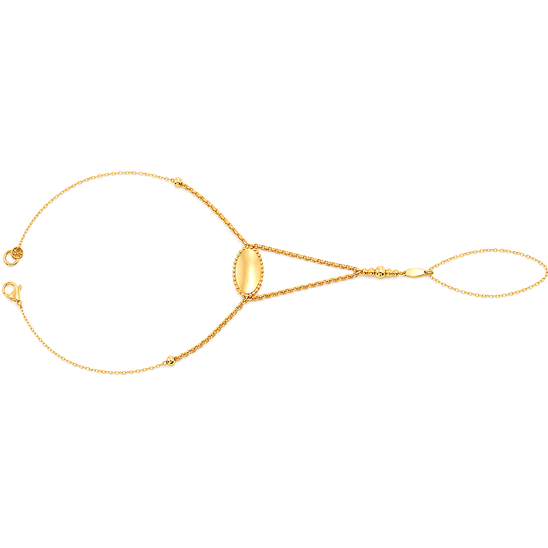 21k Gold Palm Oval fingerprint