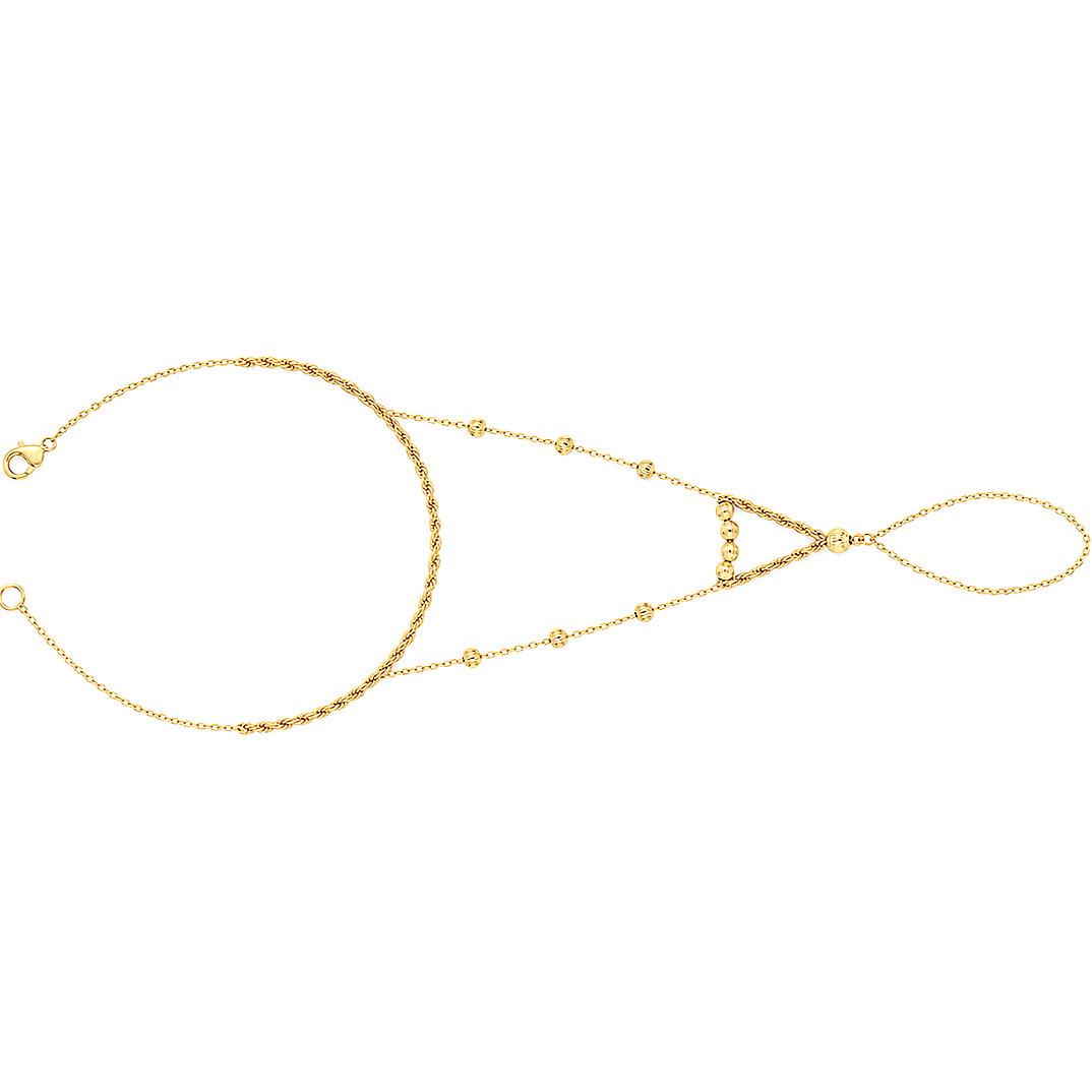 21k Gold Palm With Triangle Pendant