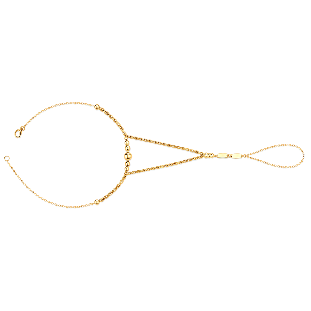 21K Gold Palm With Braided Design