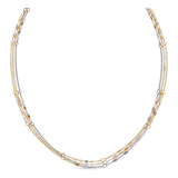 18K Gold Necklace with Layers Design