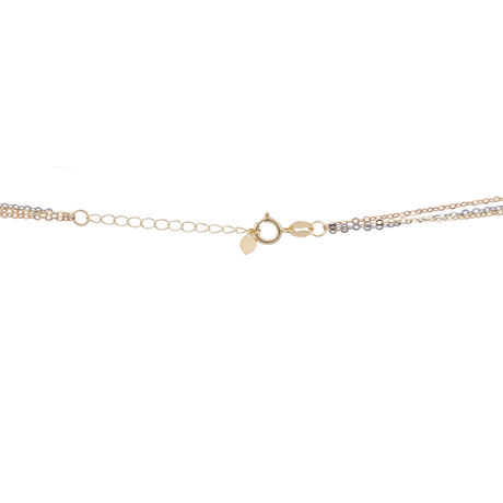 18K Gold Necklace with Layers Design
