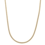 18K Gold Necklace with Double Braided Chain