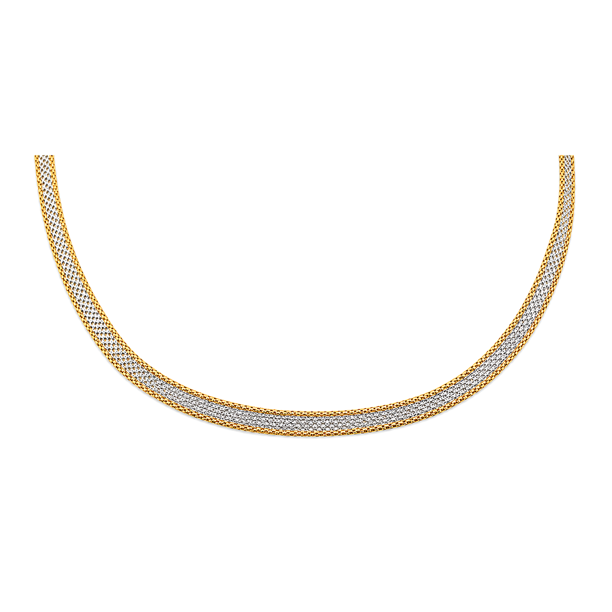 18K Gold Necklace with Braided Thick Design