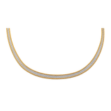 18K Gold Necklace with Braided Thick Design