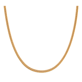 18K Gold Necklace with Flat Design