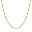 18K Gold Necklace with Delicate Flat Design