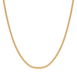 18K Gold Necklace with Delicate Flat Design