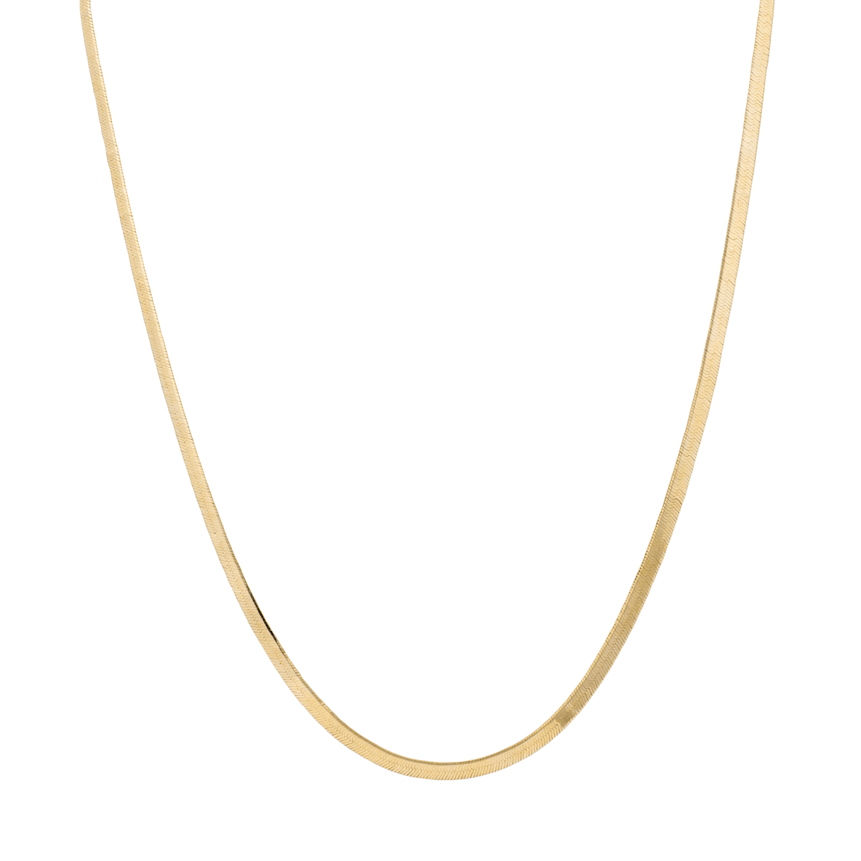 18K Gold Herringbone Necklace