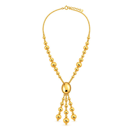 21K Gold Necklace with Royal Fingerprint Drop Design
