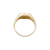 18K Gold Ring with Heart Design