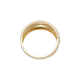 18K Gold Ring with Elegant Interlocking Design