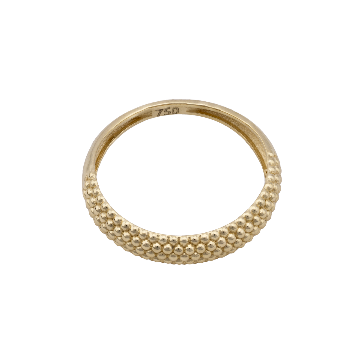 18K Gold Ring with Twins Two Layer Paved Design
