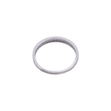 18K White Gold Ring with Twins Paved Shiny Stones Design