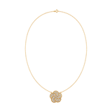 18K Gold Necklace with Flower Design