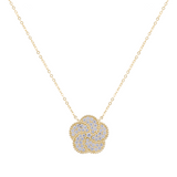 18K Gold Pendant with Flower Design