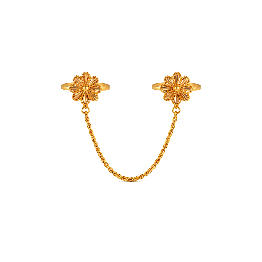 خاتم ذهب عيار 21 اوتار  بتصميم وردة