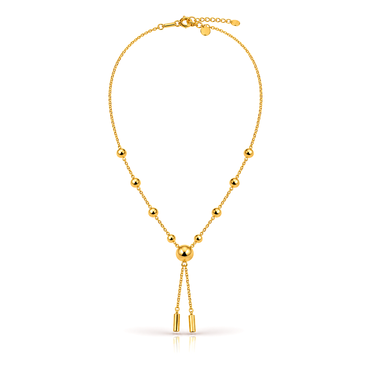 21K Gold Set with Hanging Ball Design