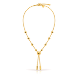 21K Gold Set with Hanging Ball Design