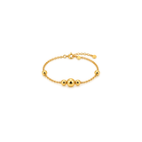 21K Gold Set with Hanging Ball Design