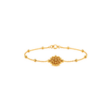 21K Gold Set with Beaded Cluster Design