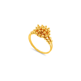 21K Gold Set with Beaded Cluster Design