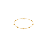 21K Gold Set with Long Layered Chain