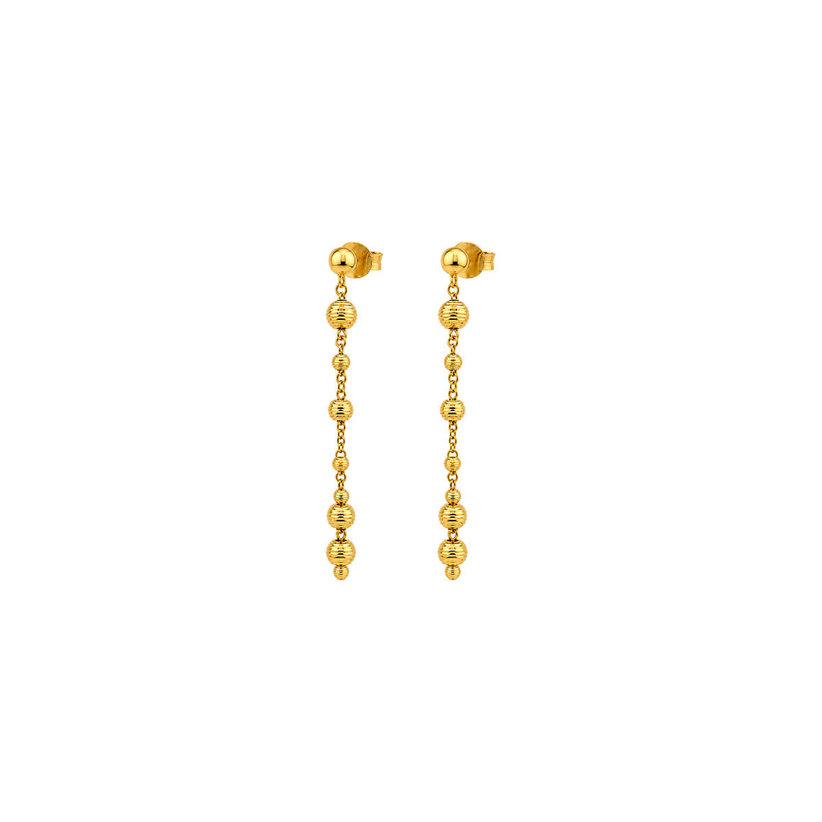 21K Gold Set with Long Layered Chain