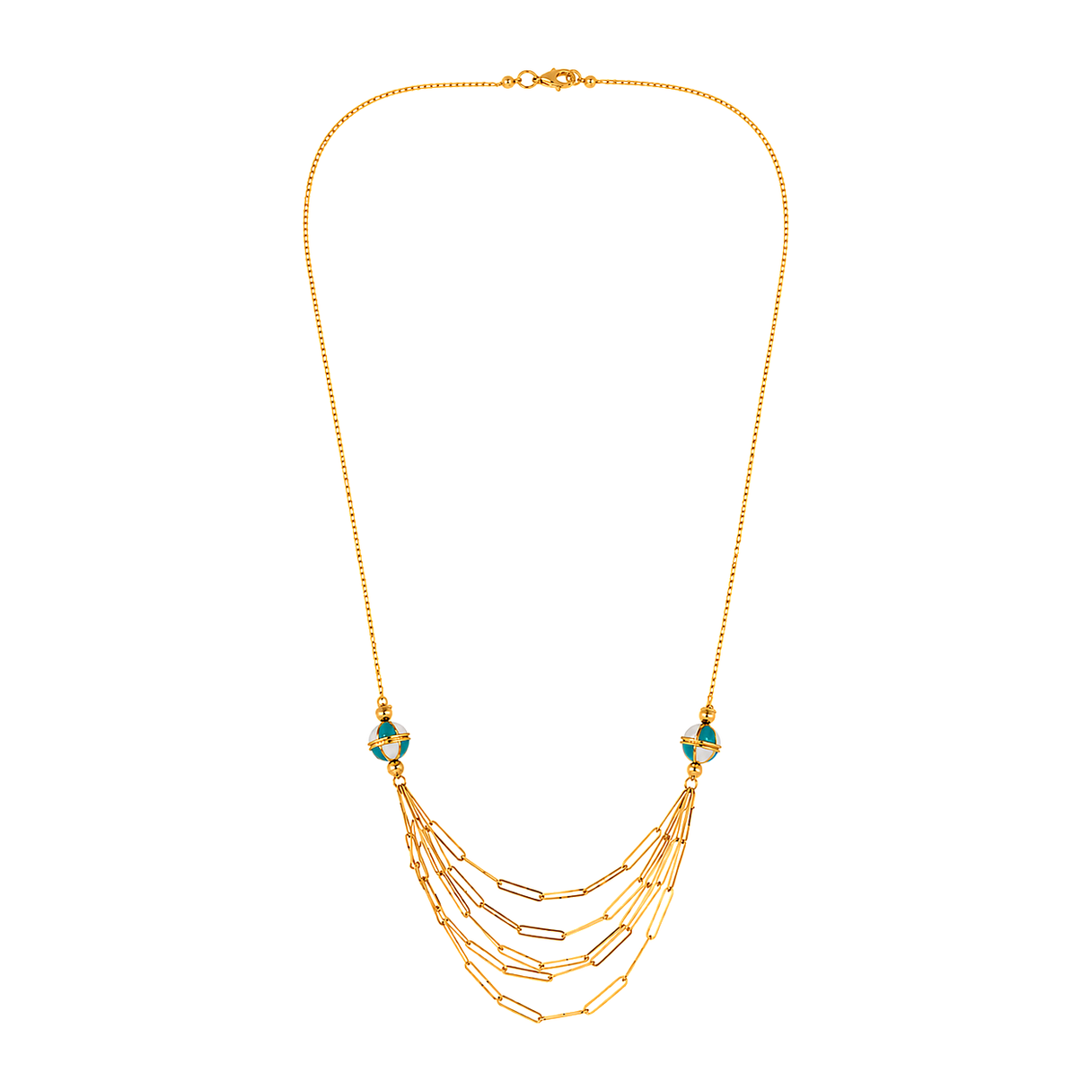 18K Gold Pendant with Five-Layer Design