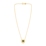 18K Gold Pendant with Sugar Cube Design