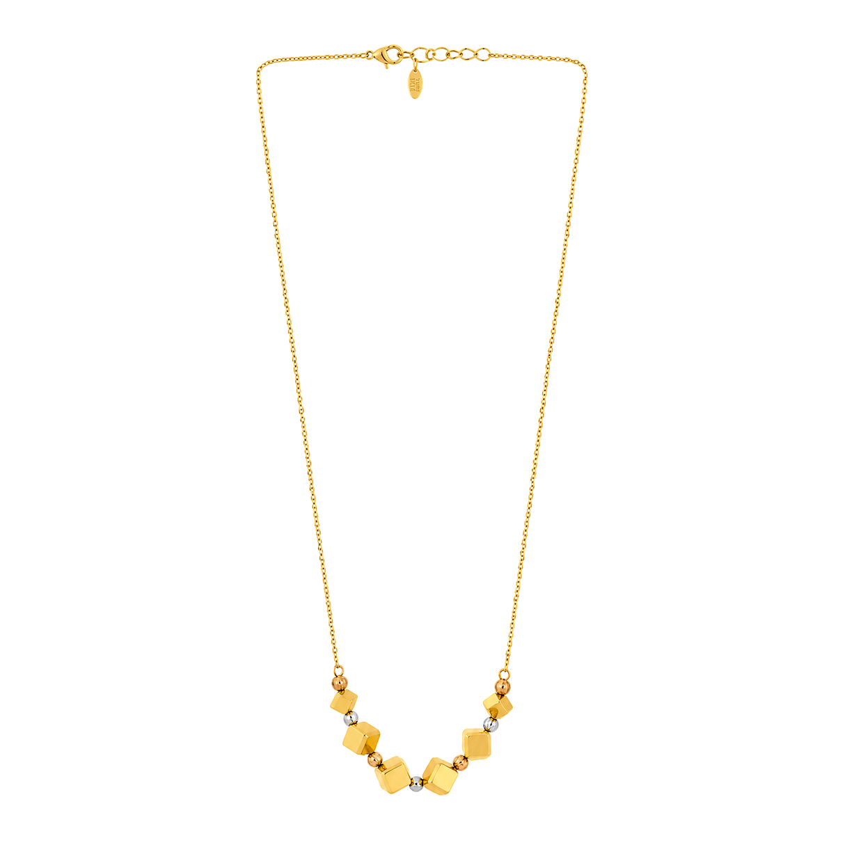 18K Gold Pendant with Antique Cubes Design