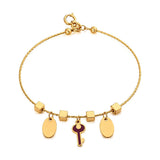 18K Gold Bracelet Key Design