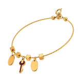 18K Gold Bracelet Key Design