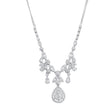 18K Gold Diamond Necklace with Dangling Pendants