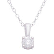 18K Gold Diamond Necklace with Small Pendant