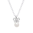 18K Gold Diamond Pearl Necklace