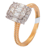 خاتم فص الماس كبير عيار 18