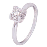 18K Gold Diamond Engagement Ring with Large Stone