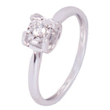 خاتم الماس عيار 18 خطوبة بفص كبير