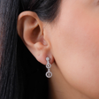 18K Gold Earrings with Long Dangling Design