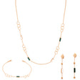 Half set of 18k gold, small circles and colorful rectangles