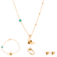 Kids' 18K gold set with a colorful bee design