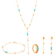 18K gold set, elegant and finely colored