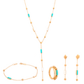 18K gold set, elegant and finely colored