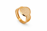 21k Gold Ring With Circle Design