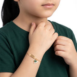 18K Gold Kids Bracelet with Snail Pendant