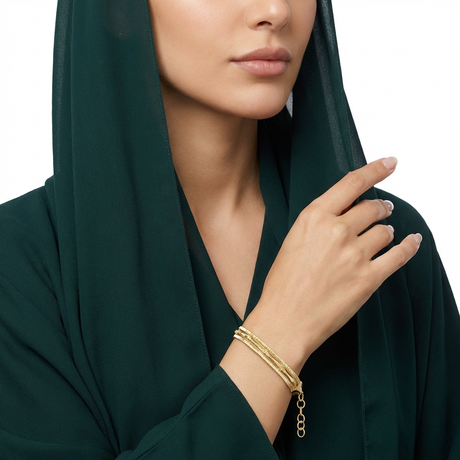 اسورة ذهب عيار 18 بتصميم مزخرف