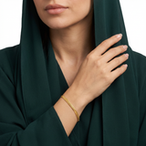 انسيال ذهب عيار 21 بتصميم سلسلة ناعمة