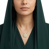 18K Gold Pendant with Flower Design